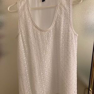 Lacy front dressy tank top